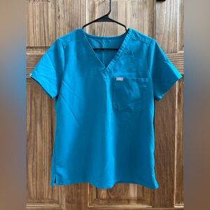 Figs Women's Scrub Top in Teal